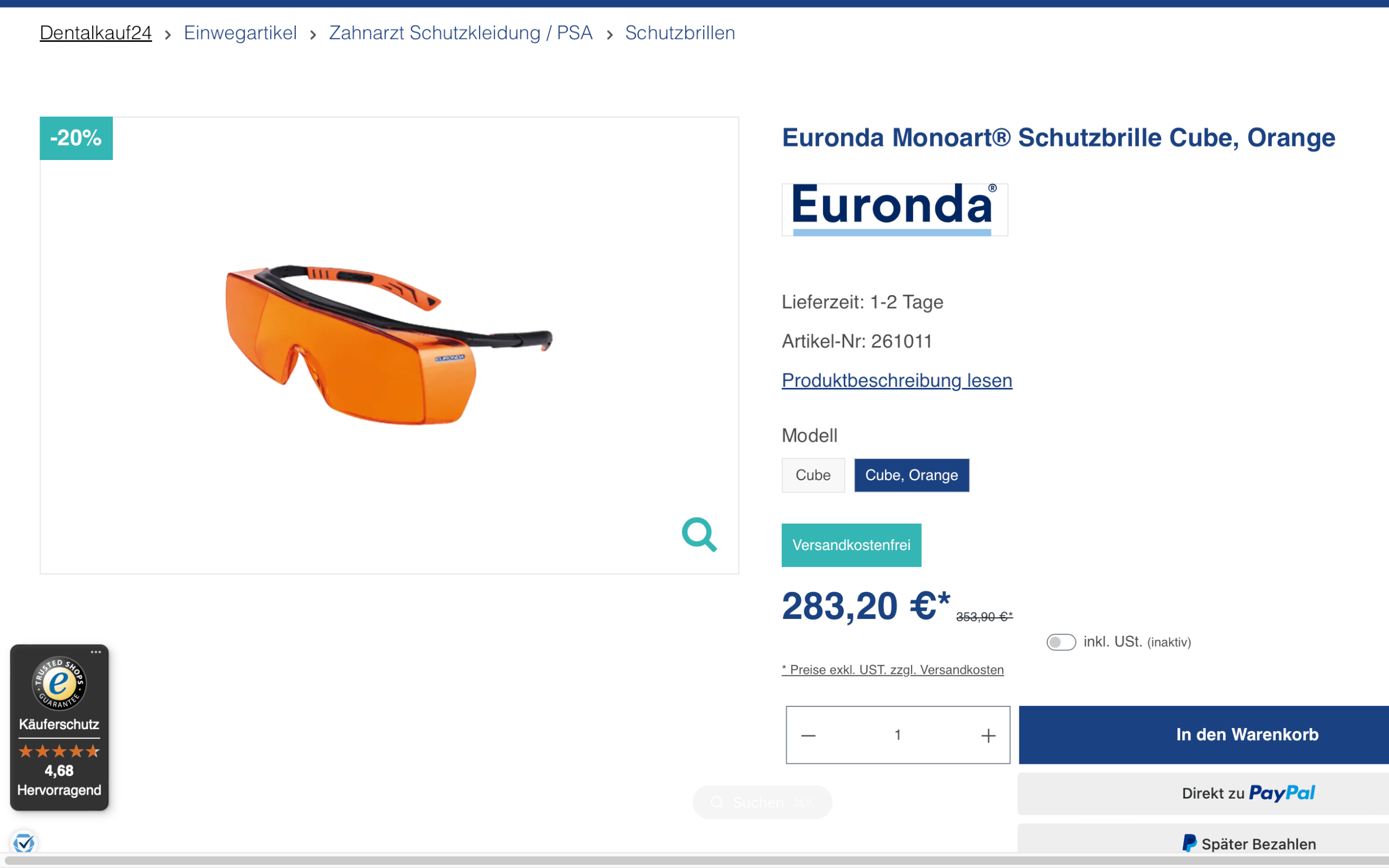 Beleg: Dentalkauf24 — Staffelpreise / Mengenrabatte