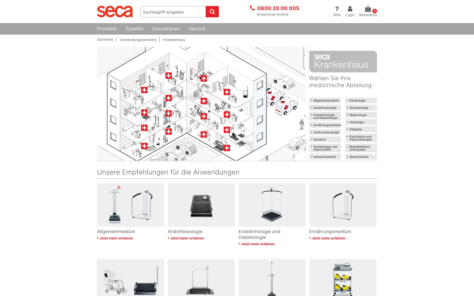 Screenshot-Beleg: SECA — Kriterium 2.5 Einstieg über Anwendung