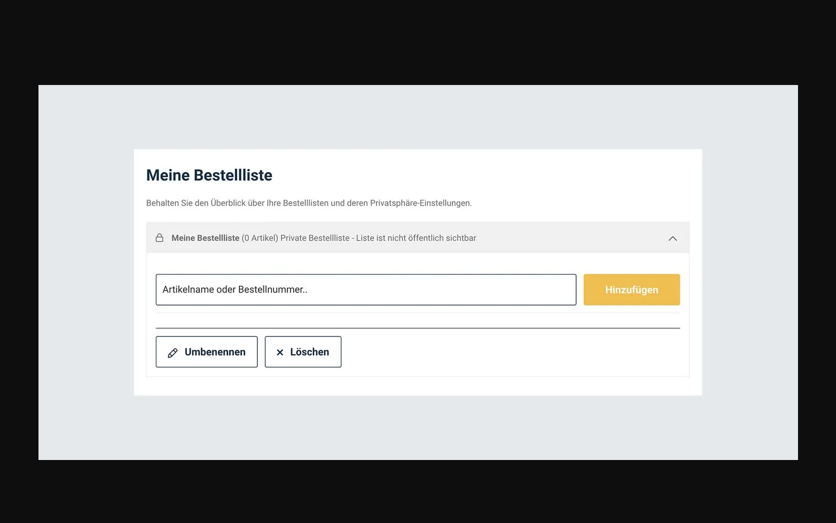 Screenshot-Beleg: Gerl Dental — Kriterium 5.4 Schnellbestellung per Artikelnr.