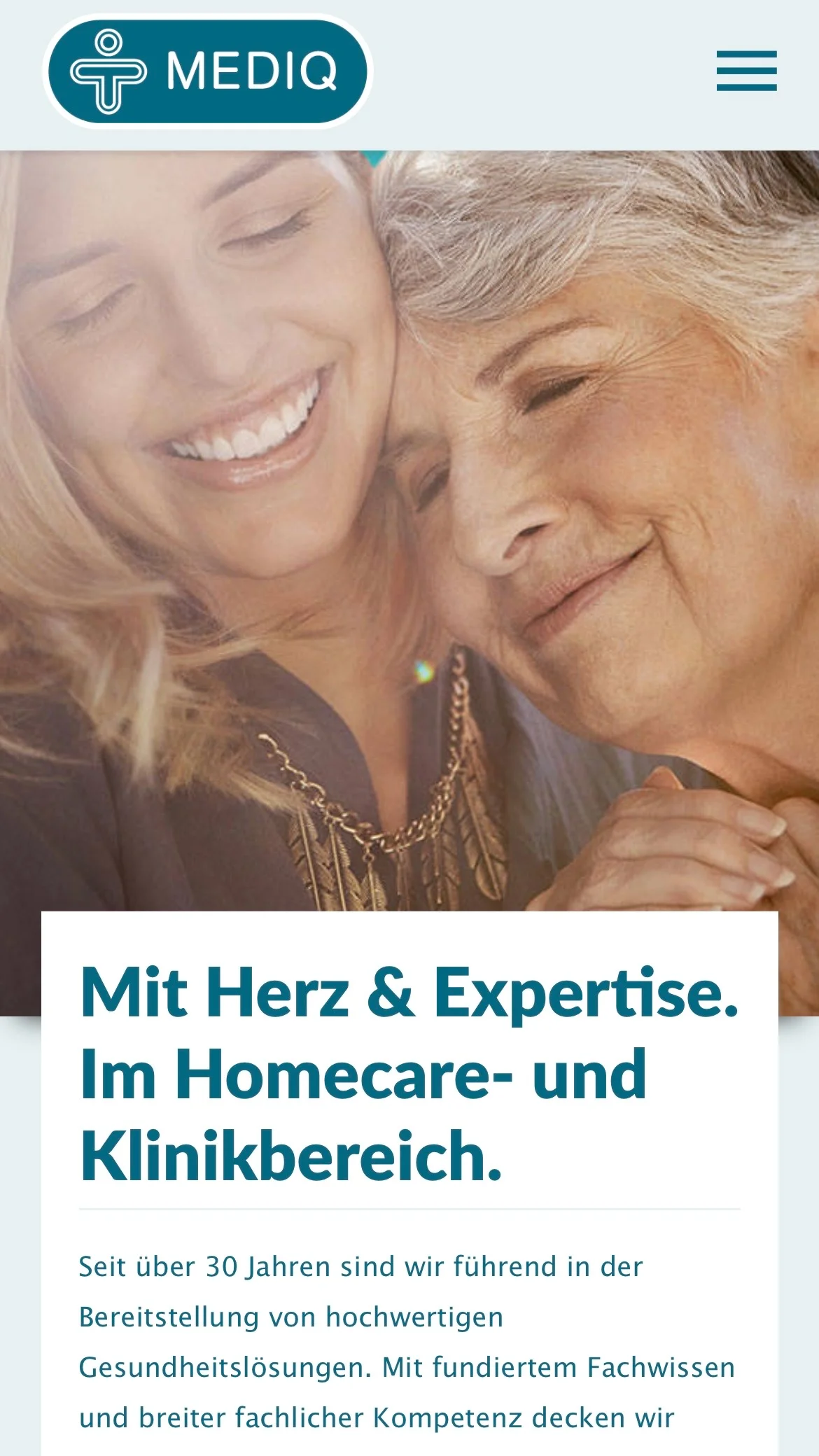 Screenshot-Beleg: Mediq Deutschland — Kriterium 7.5 Mobile Bedienbarkeit