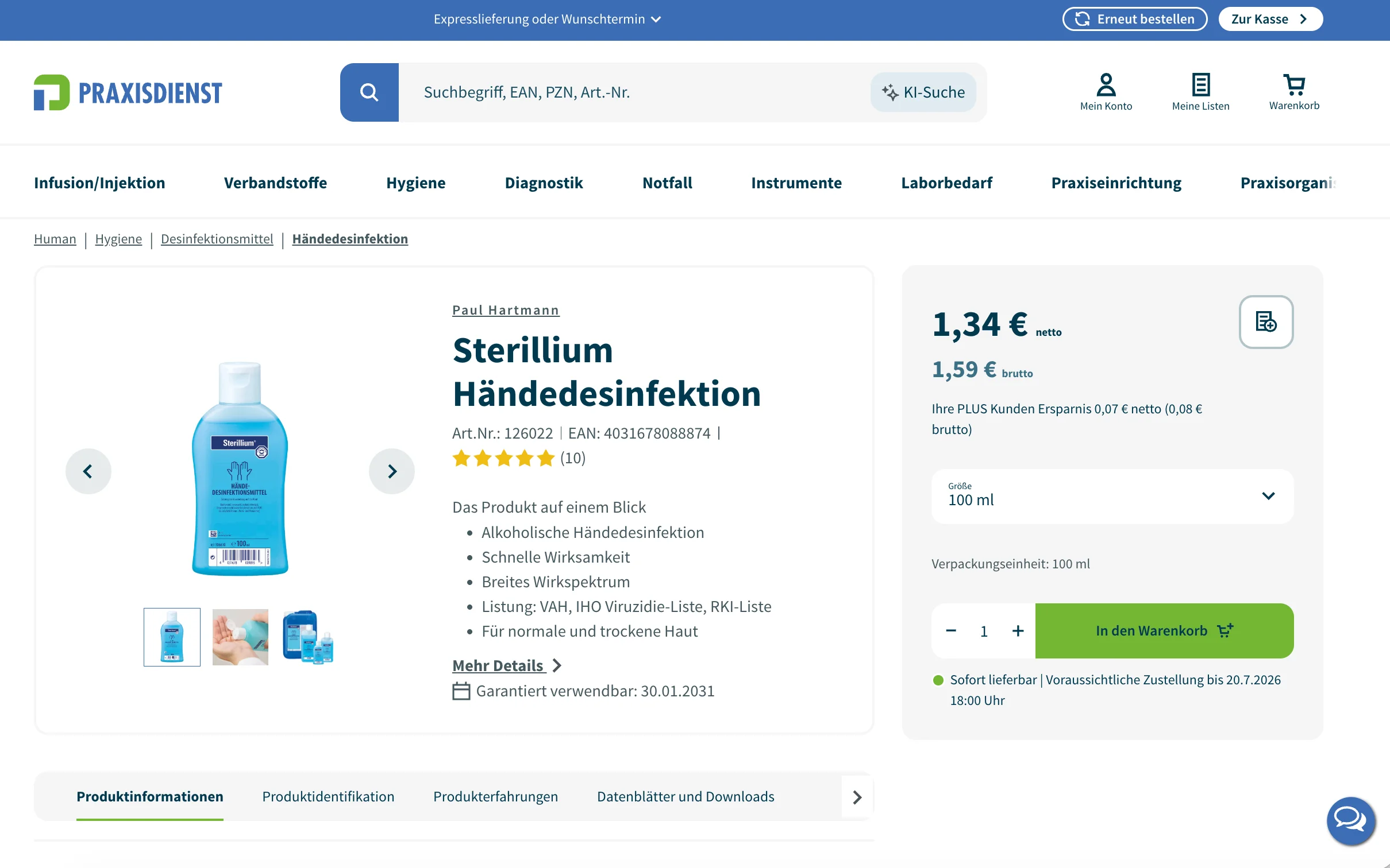 Beleg zu Kriterium 4.3: Praxisdienst