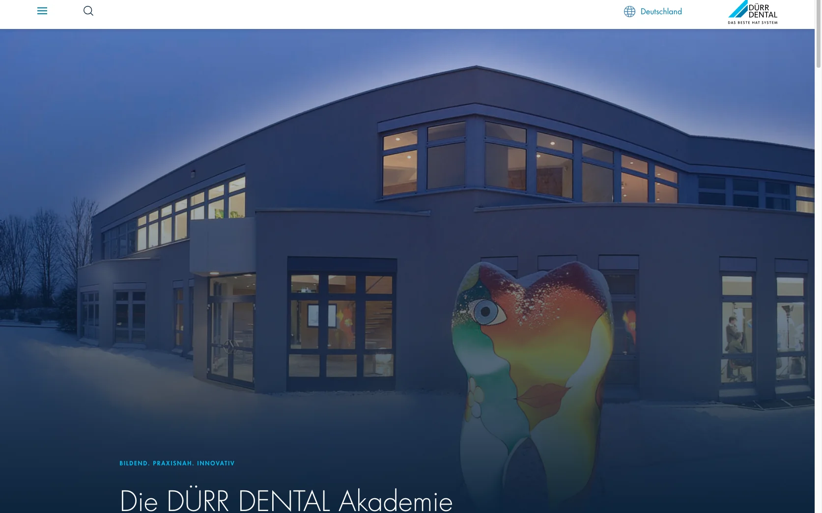 Screenshot-Beleg: Dürr Dental — Kriterium 6.7 Content-/Ratgeber-Bereich