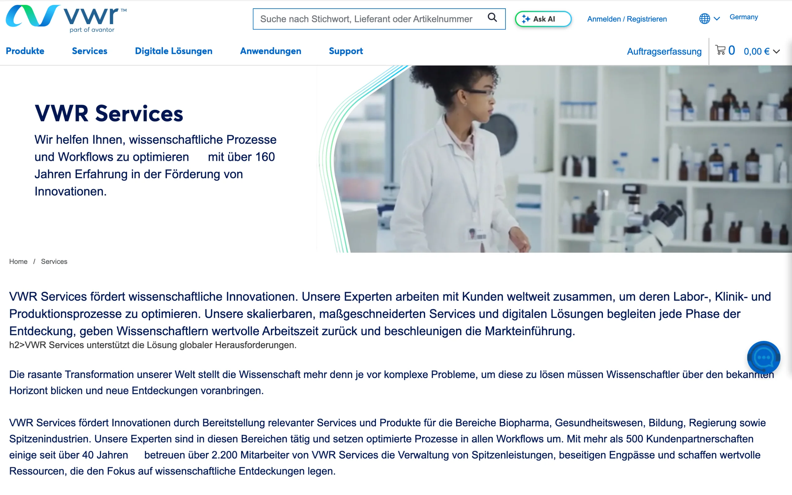 Weiterer Beleg: VWR / Avantor — Kriterium 1.4