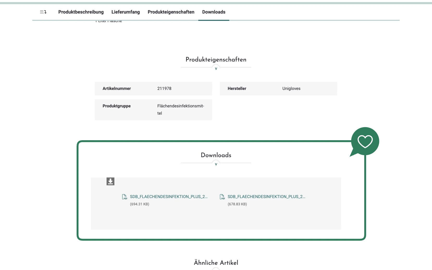 Screenshot-Beleg: van der Ven Dental — Kriterium 4.2 Tech. Dokumente downloadbar