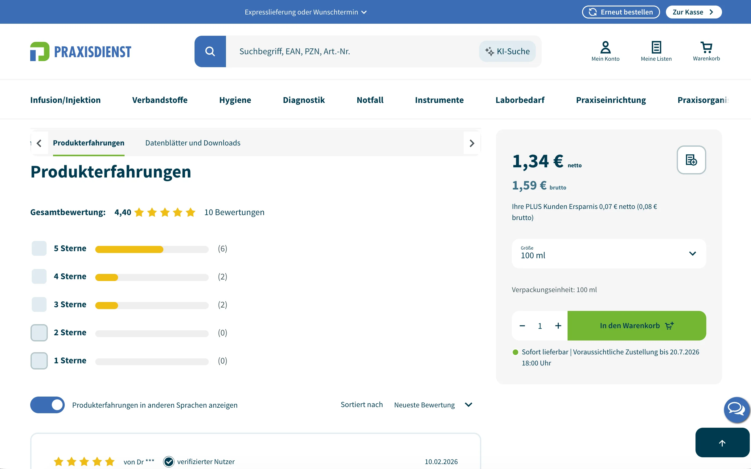 Beleg: Praxisdienst