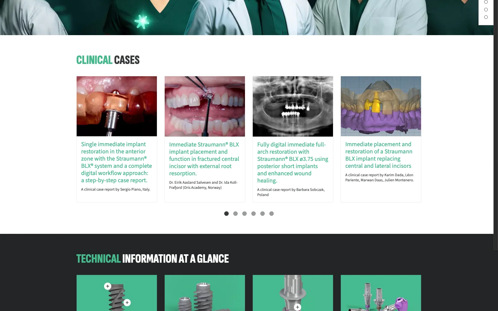 Screenshot-Beleg: Straumann Group — Kriterium 4.5 Klinische Studien / Evidenz