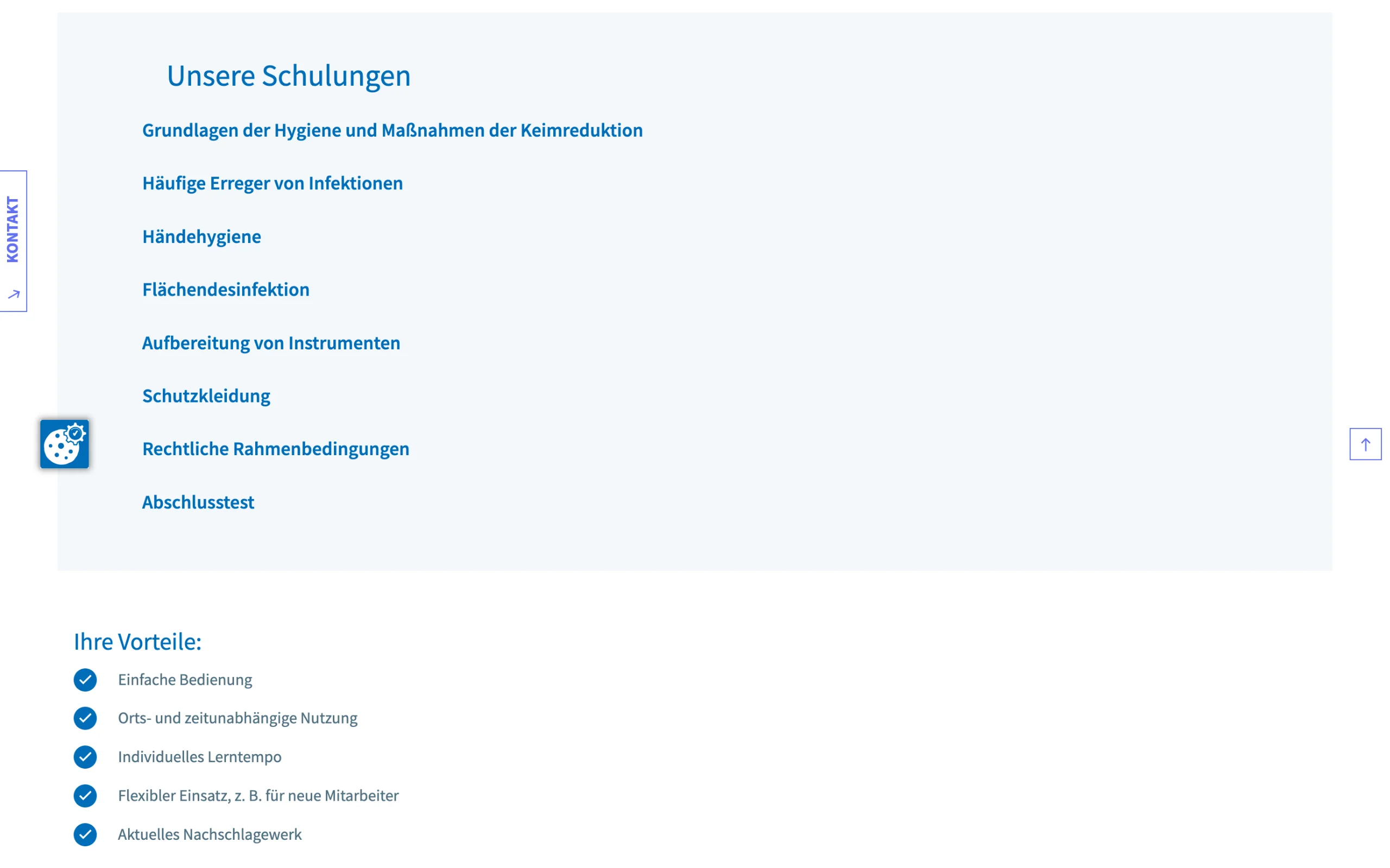 Screenshot-Beleg: Dr. Schumacher — Kriterium 6.4 Schulungs- / Education-Hub