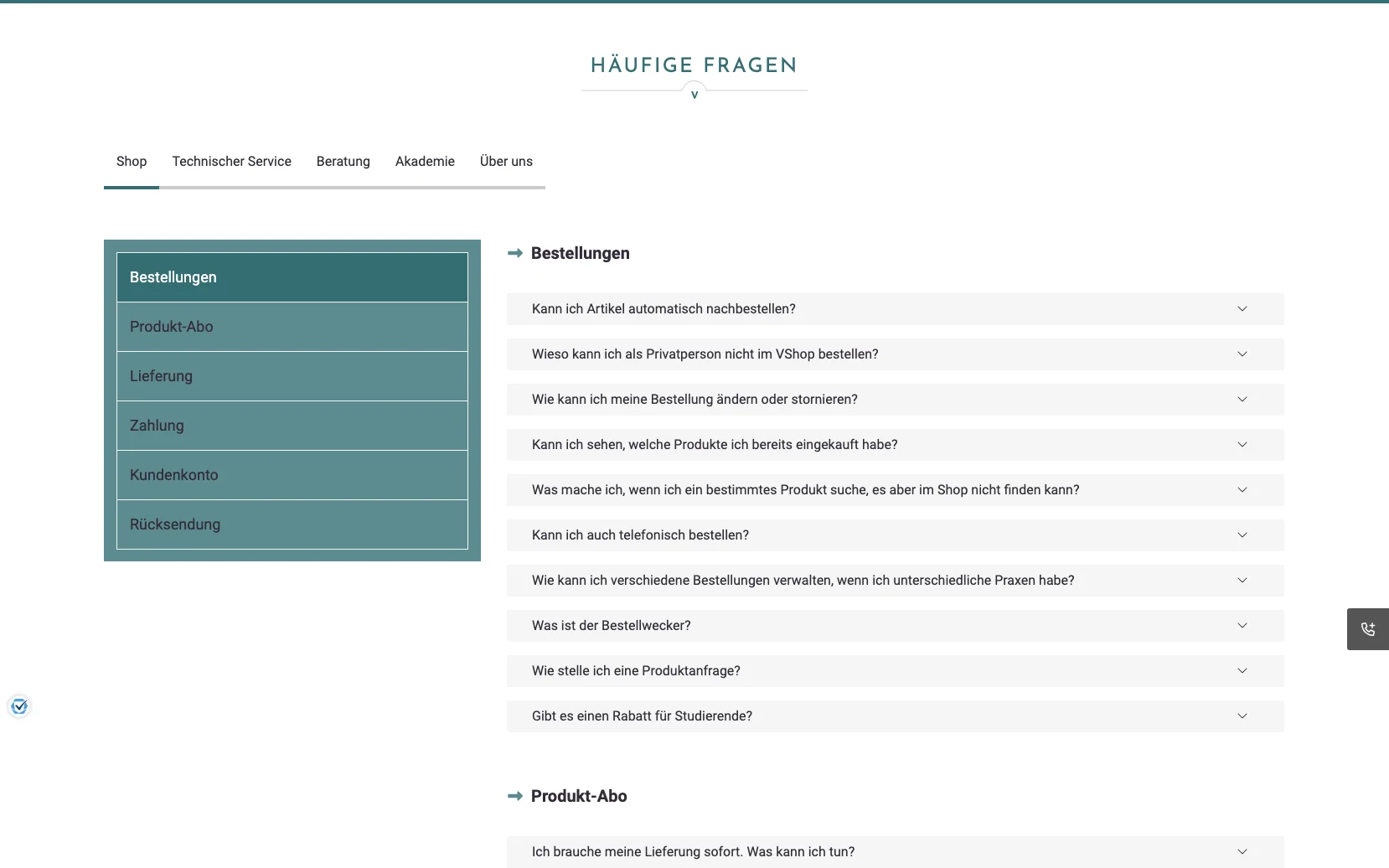 Screenshot-Beleg: van der Ven Dental — Kriterium 6.7 Content-/Ratgeber-Bereich