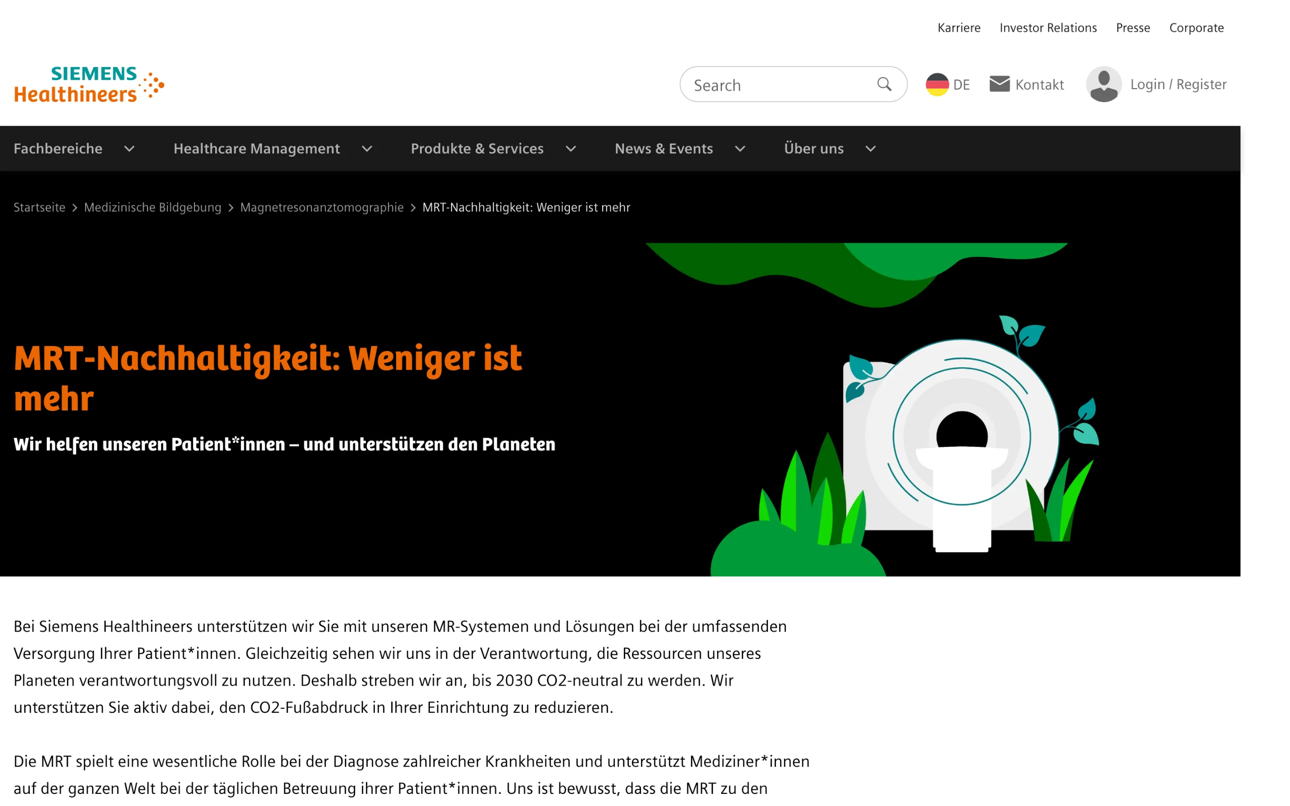 Weiterer Beleg: Siemens Healthineers — Kriterium 6.7
