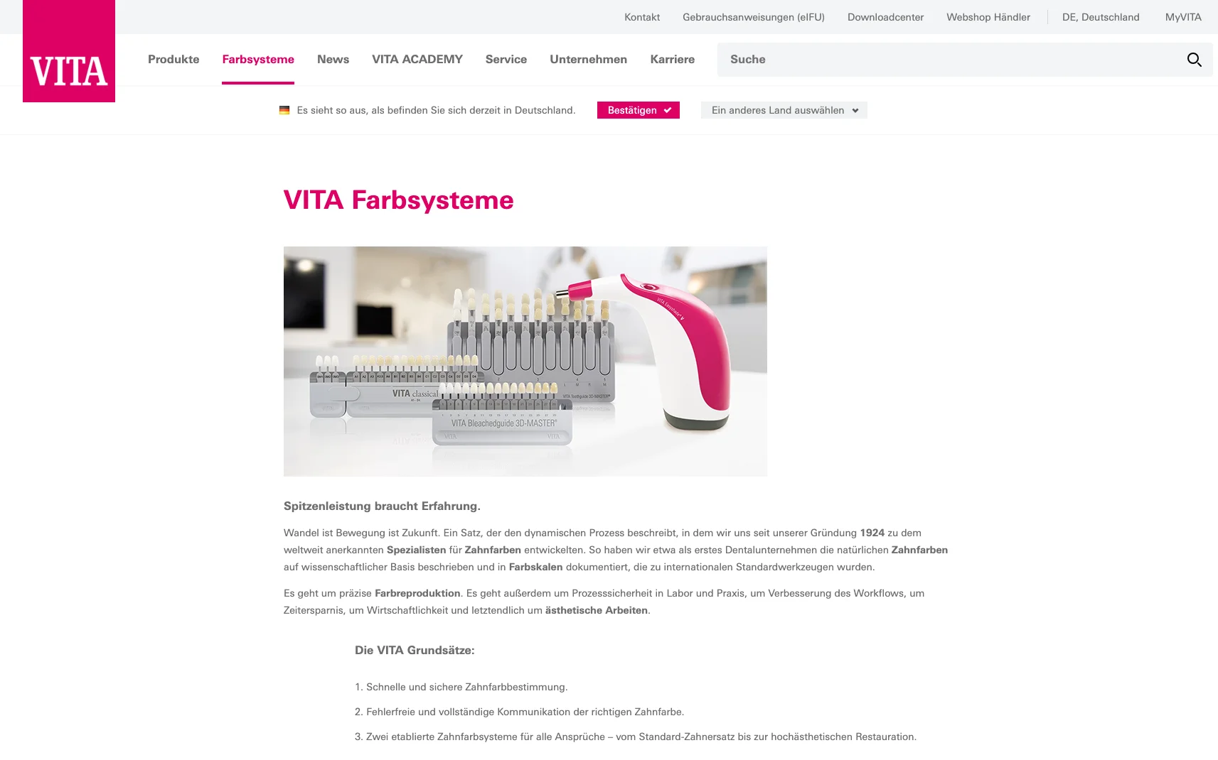 Weiterer Beleg: VITA Zahnfabrik — Kriterium 1.4
