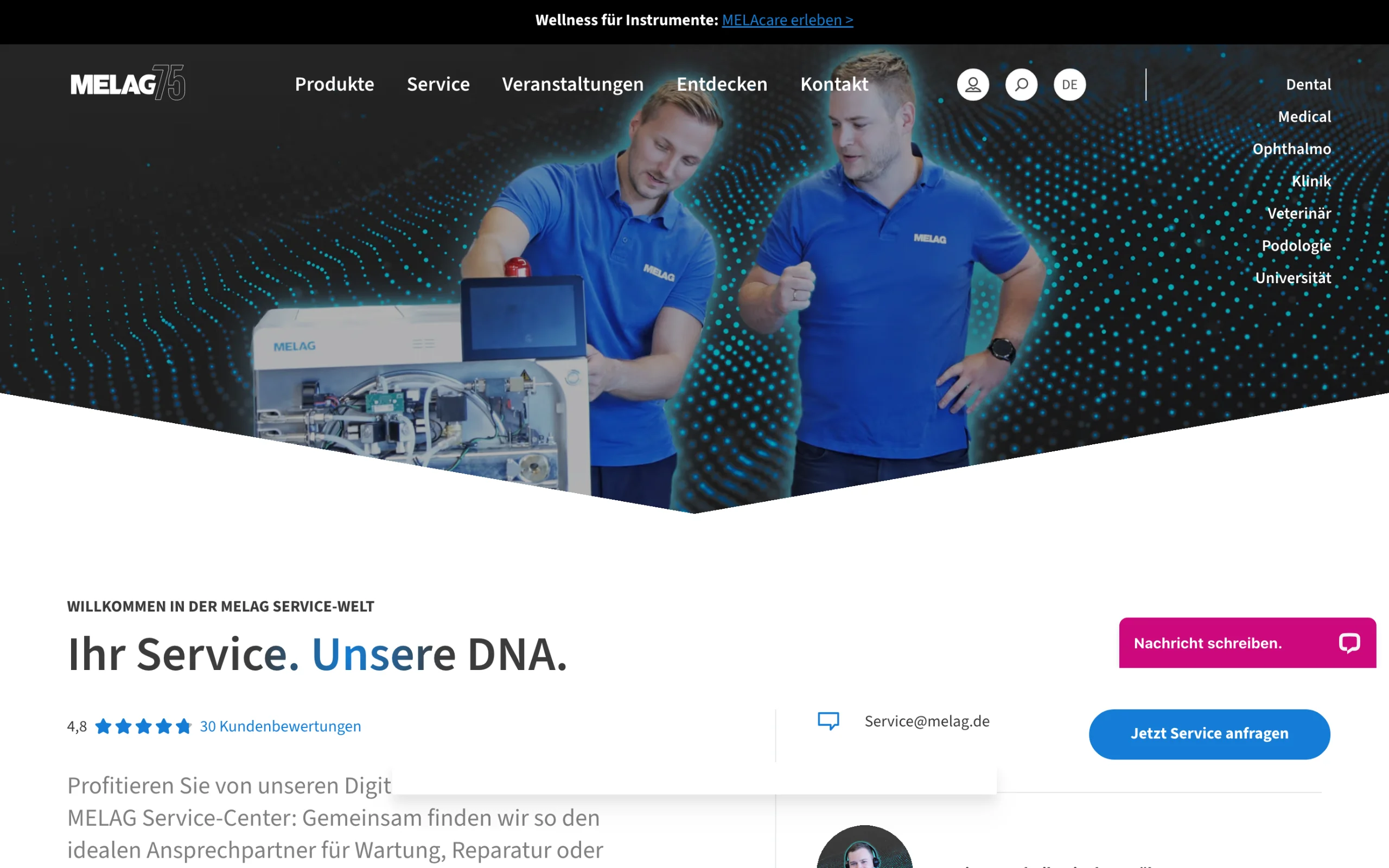 Beleg zu Kriterium 6.5: MELAG