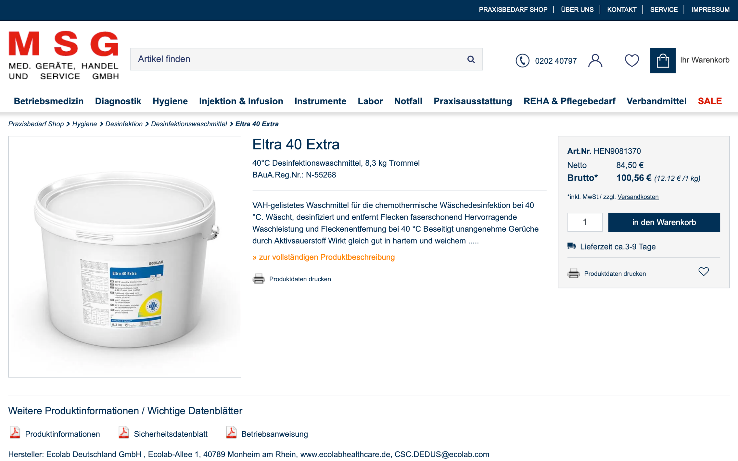 Weiterer Beleg: MSG-Praxisbedarf — Kriterium 1.2