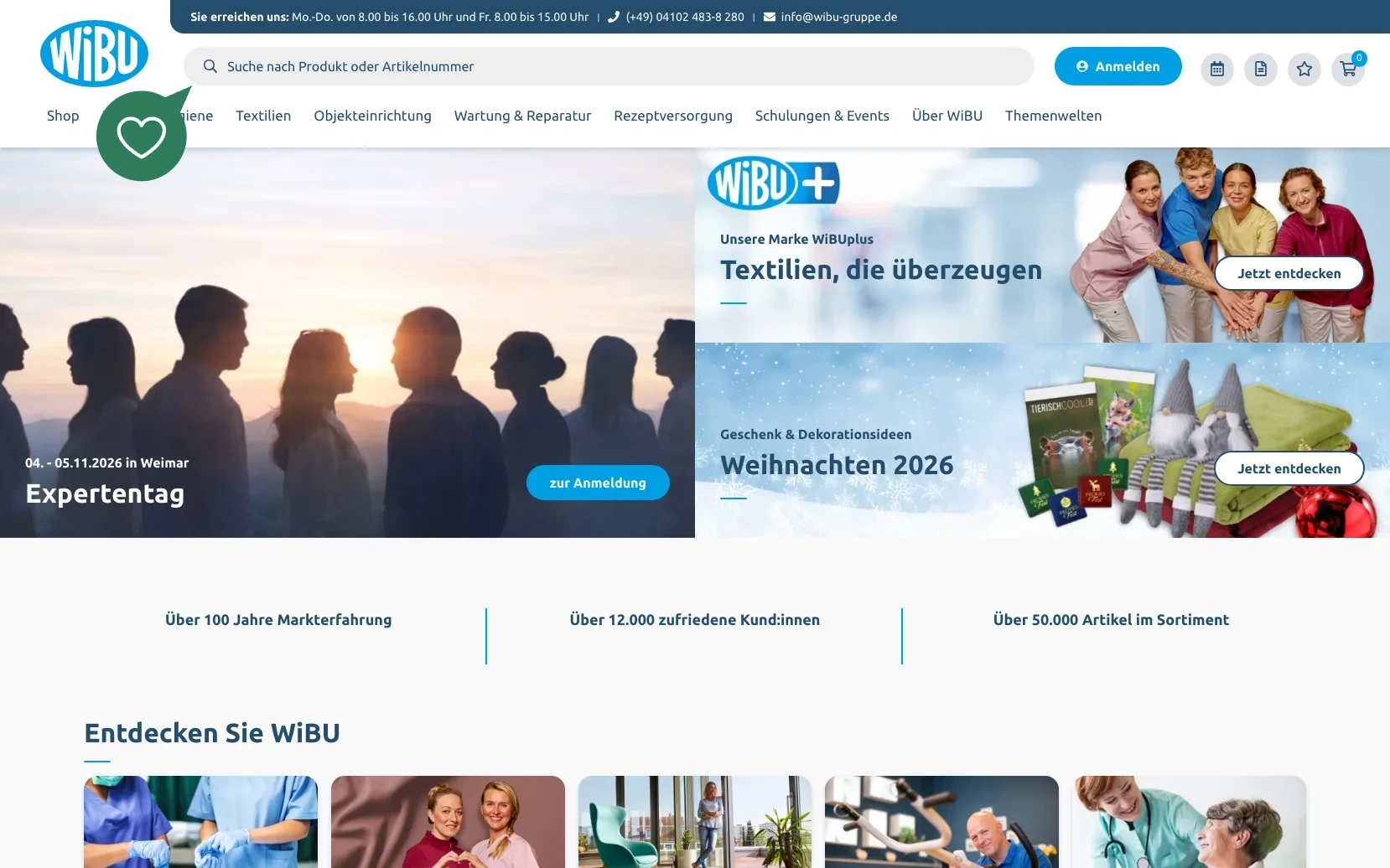 Screenshot-Beleg: WiBU PflegePlus — Kriterium 2.1 Suchfeld persistent in Top-Bar