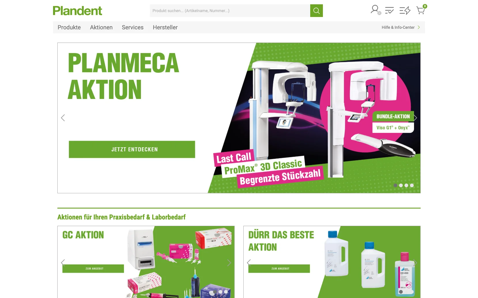 Screenshot-Beleg: Plandent — Kriterium 1.4 Design & Gesamteindruck