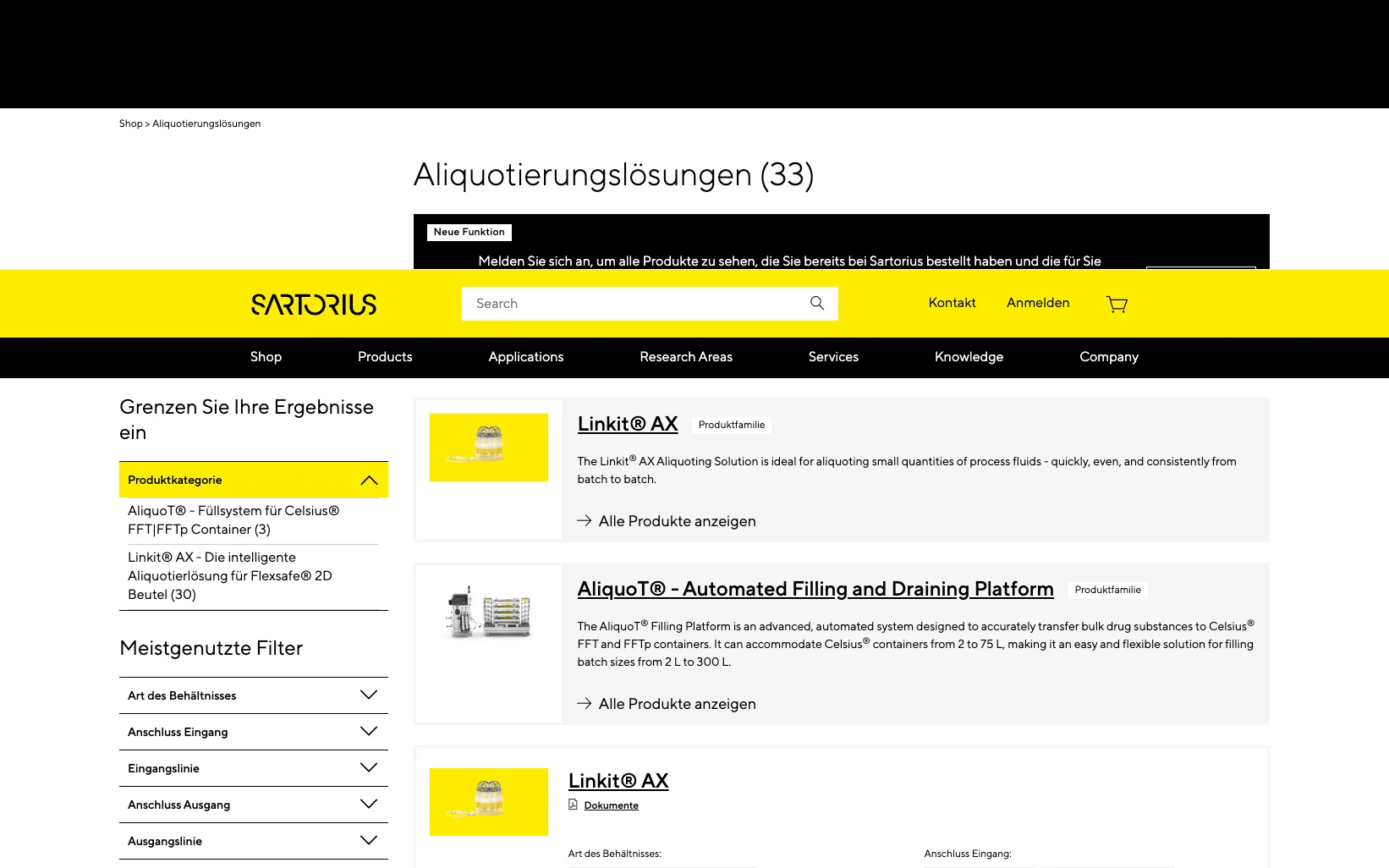 Beleg zu Kriterium 1.1: Sartorius