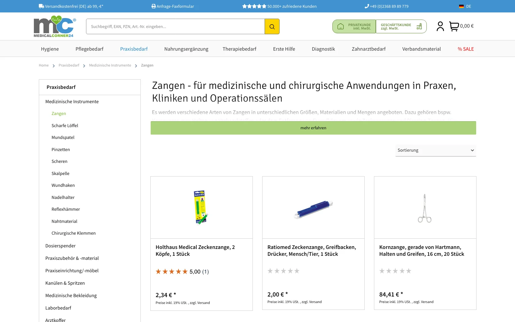 Weiterer Beleg: medicalcorner24 — Kriterium 1.4