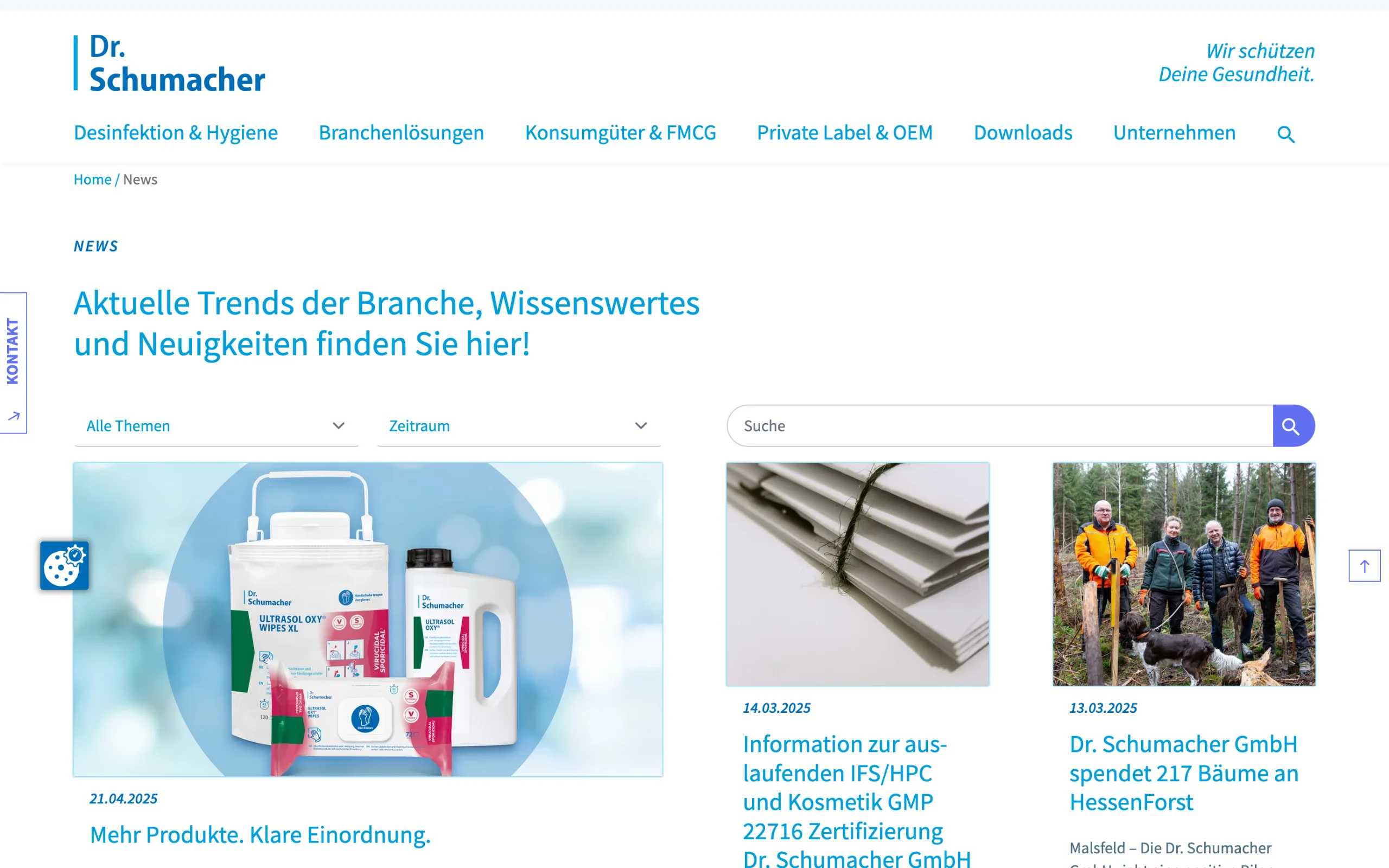 Screenshot-Beleg: Dr. Schumacher — Kriterium 6.7 Content-/Ratgeber-Bereich