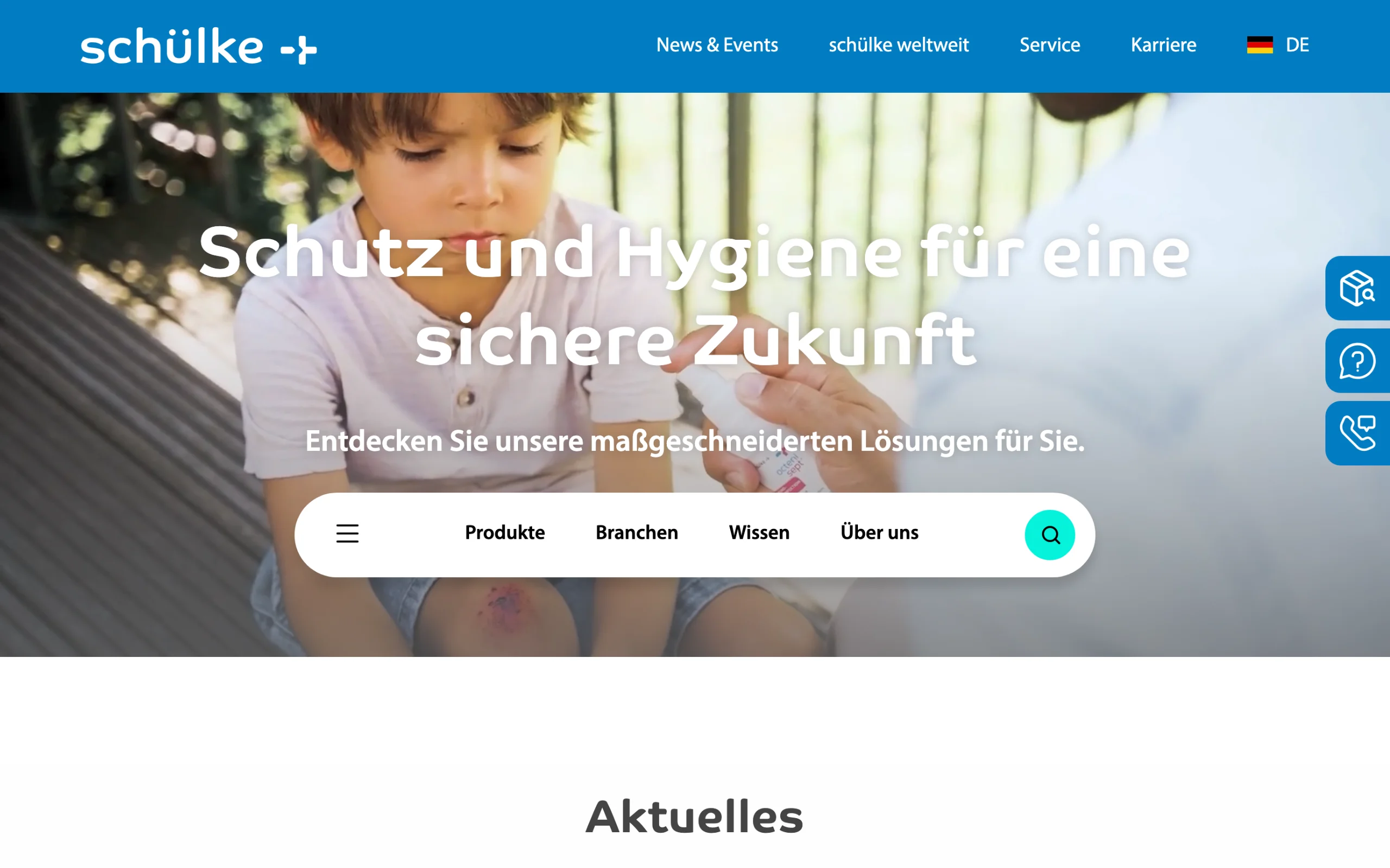 Screenshot-Beleg: Schülke & Mayr — Kriterium 1.4 Design & Gesamteindruck