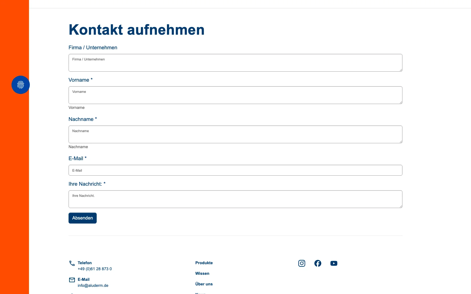 Screenshot-Beleg: Söhngen — Kriterium 6.1 Kontaktmöglichkeiten präsent