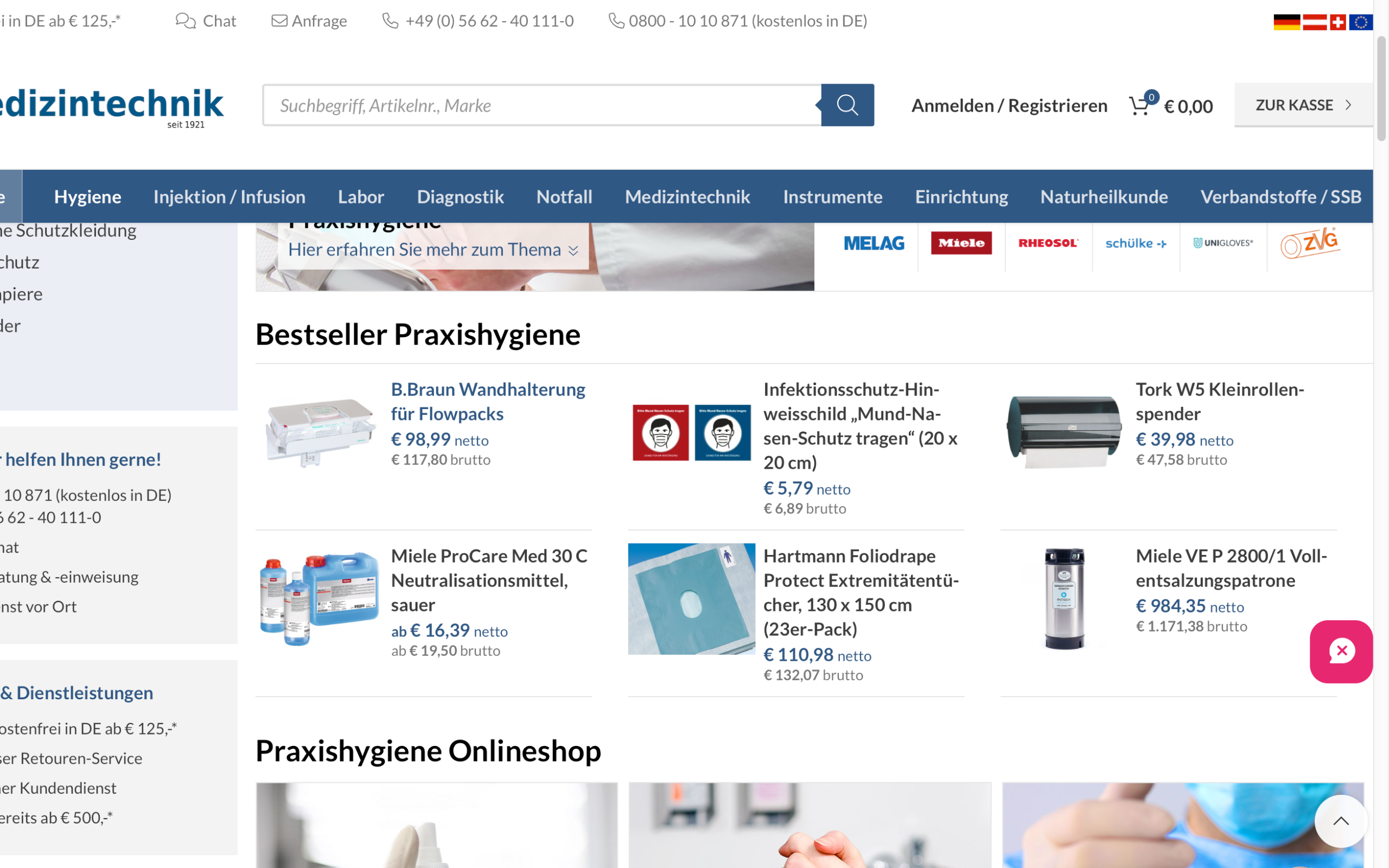 Screenshot-Beleg: KS Medizintechnik — Kriterium 1.2 Grundpreis / €-pro-Einheit